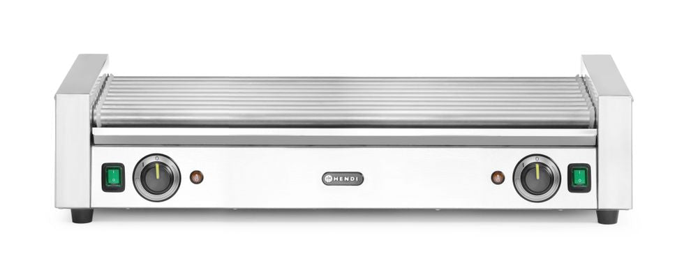 Griglia per wurstel XL - 2 zone, HENDI, 14 rulli, Argento, 220-240V/2000W, 732x590x(H)168mm