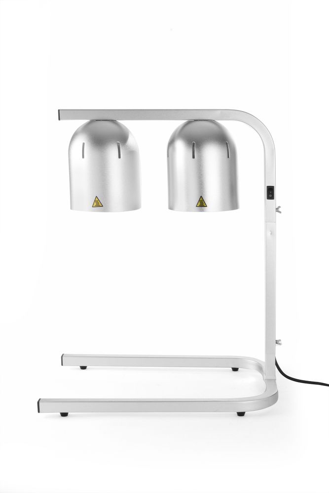 Scaldavivande con 2 lampade infrarosse, HENDI, Argento, 230V/250W, 453x360x(H)790mm