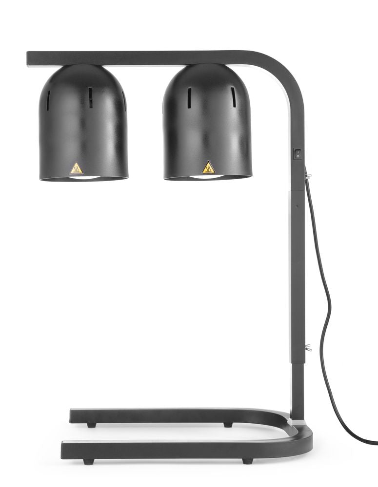 Scaldavivande con 2 lampade infrarosse, HENDI, Nero, 230V/250W, 453x360x(H)790mm