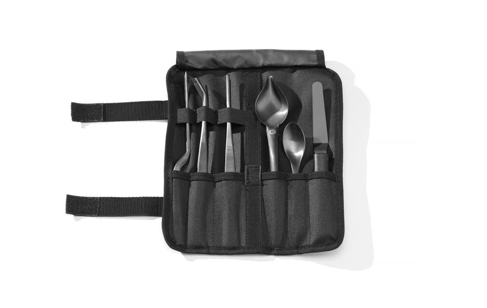 Set placcatura da chef, 6 pezzi, nero, HENDI, 255x25x(H)100mm