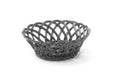 Cestini con bordi intrecciati, HENDI, Rotondo, Nero, 200x200x(H)65mm