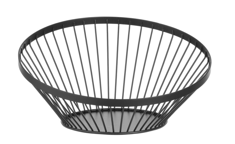 Cestino per frutta rotondo nero, HENDI, ⌀280x(H)130mm