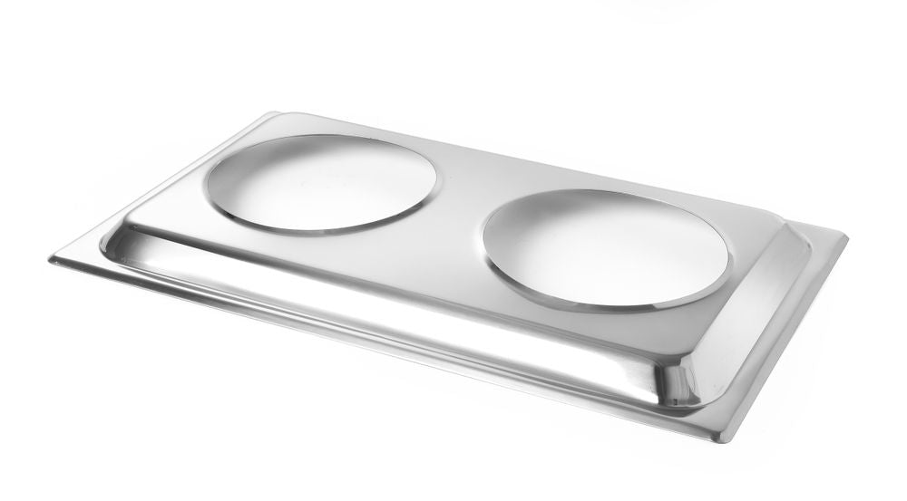 Supporto per 2 contenitori bagnomaria, HENDI, Supporto, GN 1/1, 530x325x(H)30mm