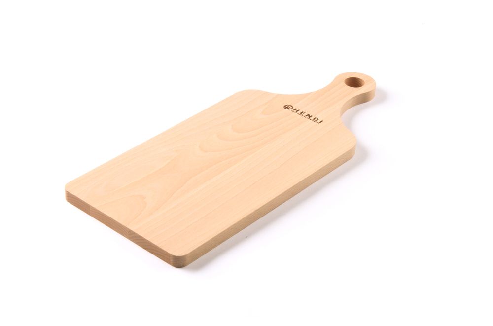 Tagliere con manico, HENDI, Legno chiaro, 390x160mm, rettangolare