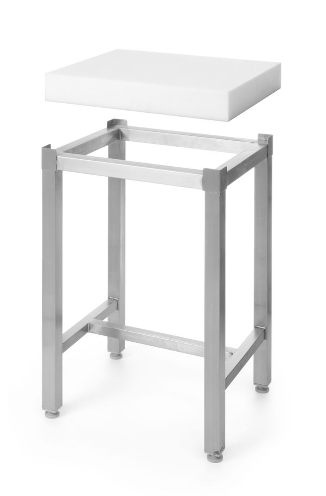 Ceppo in polietilene, HENDI, 505656 + 505670, Bianco, 500x400x(H)800mm