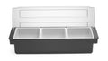Scatola degli ingredienti – 3 contenitori, BarUp, Nero, 480x150x(H)100mm
