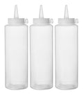 Bottiglie dosatrici - 3 pezzi, HENDI, 0,35L, Trasparente, 3 pezzi, ⌀55x(H)205mm