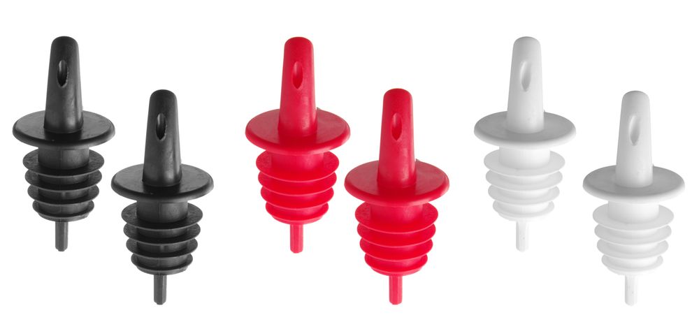 Versatore a flusso libero, BarUp, 2x neri, 2x bianchi, 2x rossi, Rosso, 6 pezzi