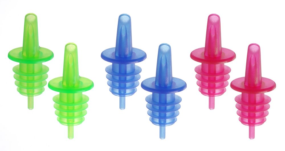 Versatore a flusso libero, BarUp, 2x blu, 2x rossi, 2x verdi, Rosso, 6 pezzi