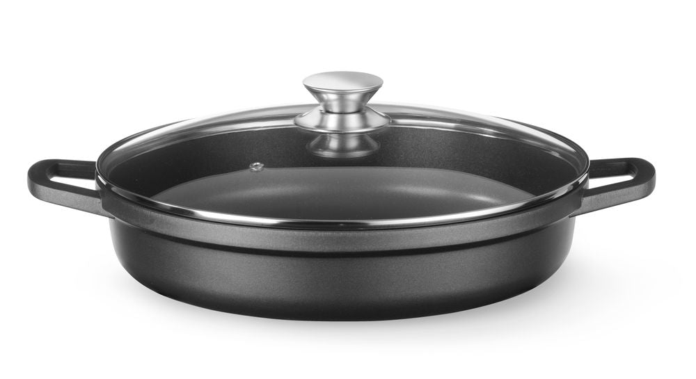Casseruola con rivestimento antiaderente, HENDI, 4,3L, Nero, 425x332x(H)70mm