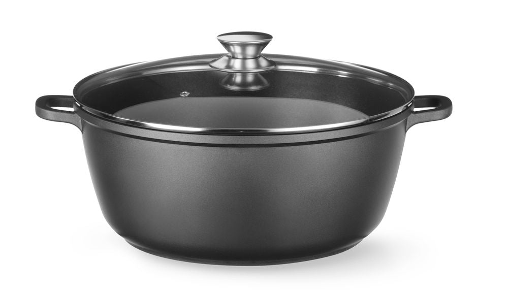 Casseruola con rivestimento antiaderente, HENDI, 7L, Nero, 367x290x(H)122mm