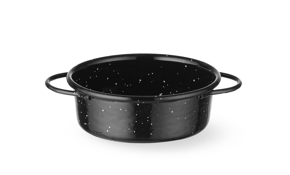 Piatto cocotte, smaltato, HENDI, Nero, ⌀100x(H)40mm, Rotondo