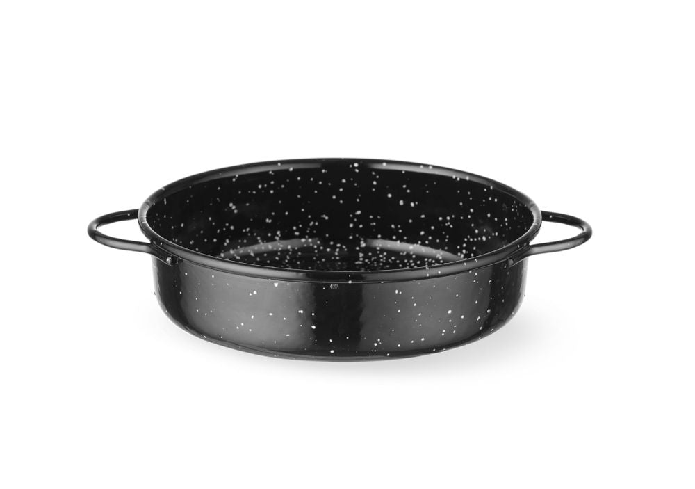 Piatto cocotte, smaltato, HENDI, Nero, ⌀140x(H)45mm, Rotondo