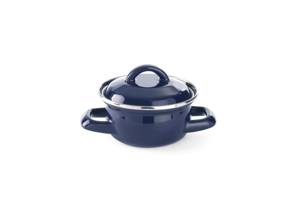 Tegame per minestra/sugo - con coperchio, HENDI, 0,3L, Blu, ⌀115x(H)90mm