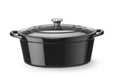 Casseruola in ghisa vetrificata., HENDI, 6,88L, Nero, 405x255x(H)134mm