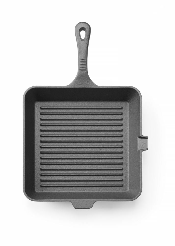 Griglia in ghisa, HENDI, Nero, 250x250x(H)50mm, Quadrato