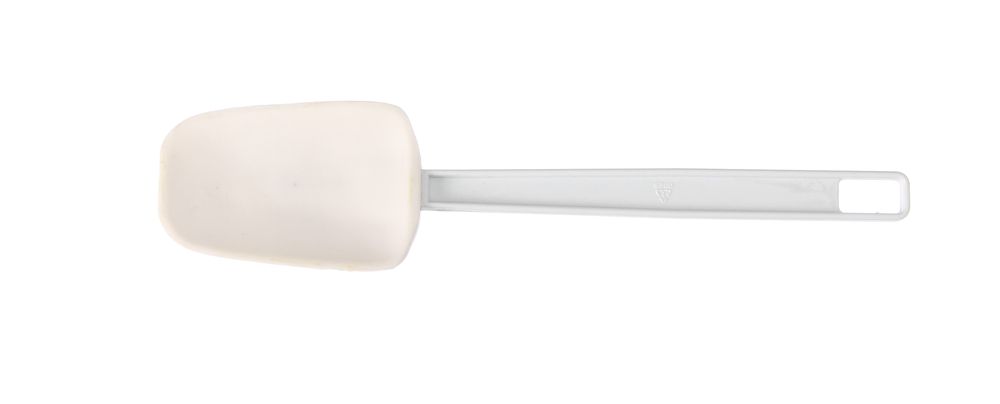 Cucchiaio a forma di raschietto, HENDI, Kitchen Line, Bianco, 254x57mm