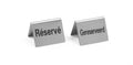 Targhetta Riservato - 4 pezzi, HENDI, Gereserveerd / Reservé, 50x35x(H)40mm