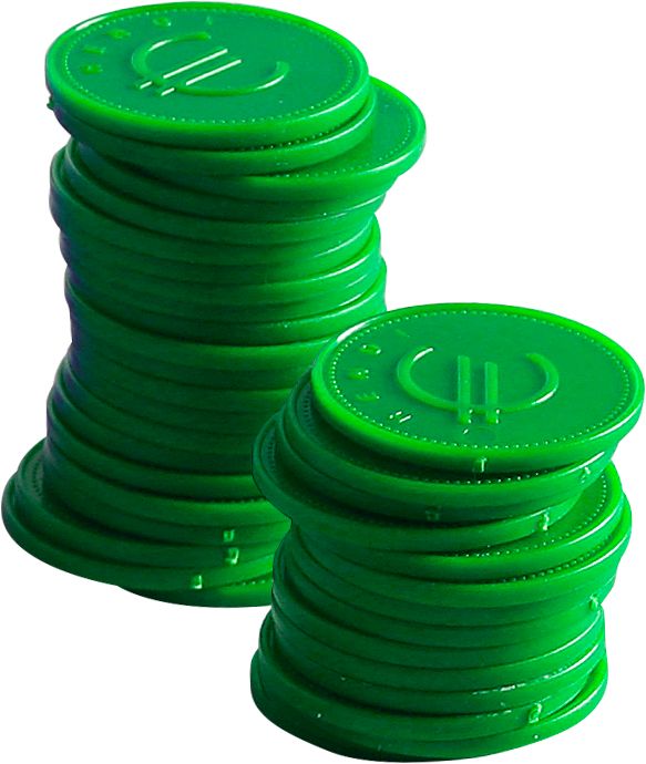 Contrassegni - 100 pezzi, BarUp, Verde, 100 pezzi, ⌀25mm