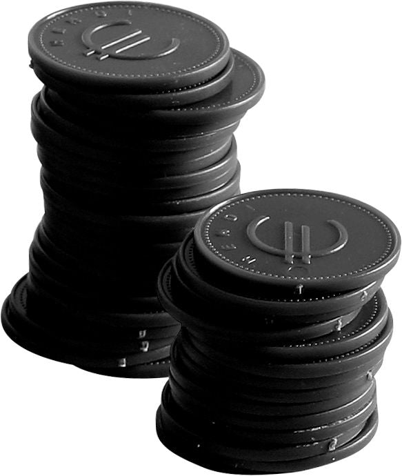 Contrassegni - 100 pezzi, BarUp, Nero, 100 pezzi, ⌀25mm