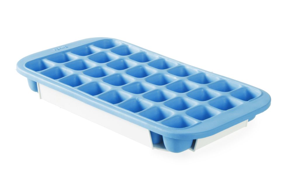 Stampo a cubetti di ghiaccio con coperchio e vassoio inferiore, BarUp, Blu, 337x170mm