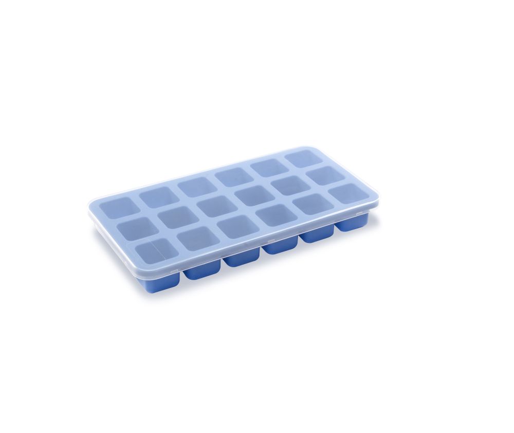 Stampo per cubetti di ghiaccio con coperchio, BarUp, Blu, 217x114x(H)30mm