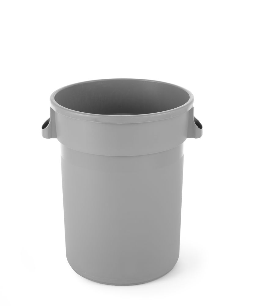 Contenitore dei rifiuti rotondo, AmerBox, 120L, Grigio chiaro, ⌀550x(H)690mm