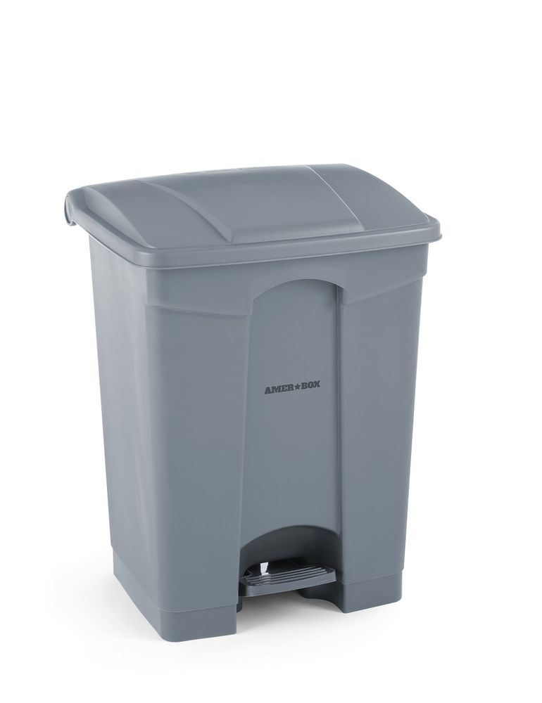 Contenitore con apertura a pedale, AmerBox, 68L, Grigio chiaro, 490x410x(H)660mm