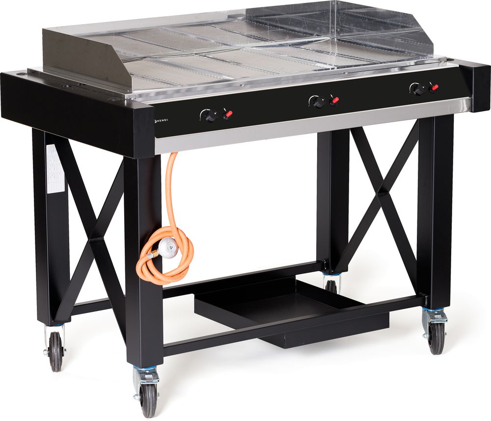 Barbecue a gas Atlanta, HENDI, Nero, 13kW, 1285x770x(H)917mm