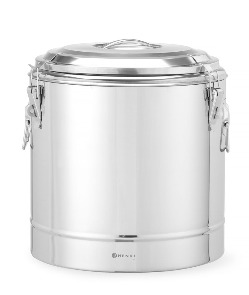 Contenitore portatile isolato, HENDI, Kitchen Line, 31L, Argento, ⌀400x(H)445mm