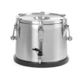 Contenitore portatile isolato – con rubinetto, HENDI, Profi Line, 15L, Argento, ⌀330x(H)280mm