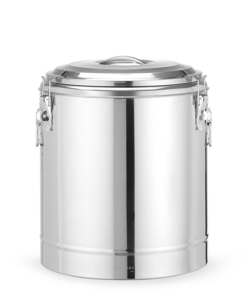 Contenitore portatile isolato, HENDI, Kitchen Line, 36L, Argento, ⌀400x(H)500mm