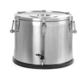 Contenitore portatile isolato – con rubinetto, HENDI, Profi Line, 50L, Argento, ⌀480x(H)380mm