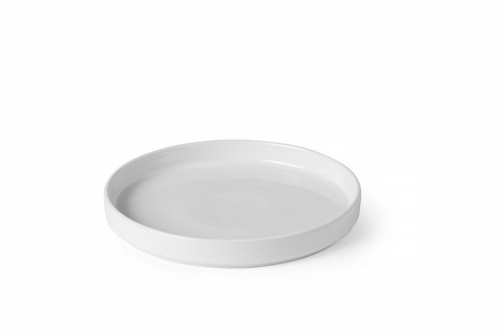 Piatto piano con bordo alto Oslo, HENDI, Oslo, Bianco, ⌀200x(H)25mm