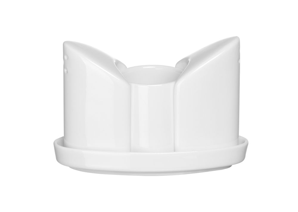 Set shaker per sale e pepe con portastuzzicadenti, HENDI, 125x54x(H)90mm