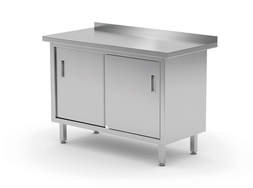 Armadio da tavolo a parete con porte scorrevoli – saldato, HENDI, Profi Line, 1200x600x(H)850mm