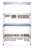 Scaffale in alluminio per contenitori GN, HENDI, 1120x355x(H)1685mm