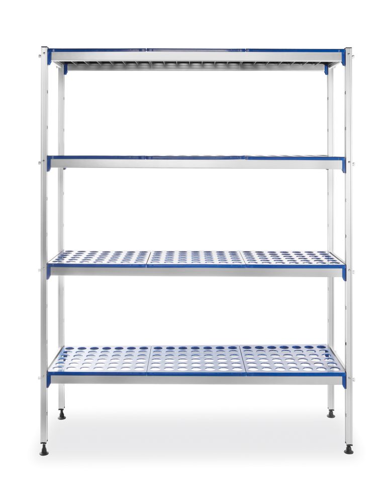 Scaffale di stoccaggio, alluminio, HENDI, 1280x405x(H)1685mm