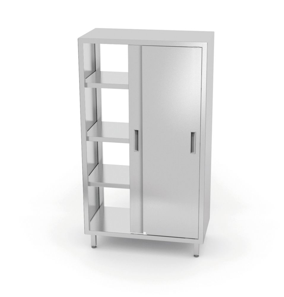 Armadio passante con porte scorrevoli - bullonato, HENDI, Kitchen Line, 800x700x(H)1800mm