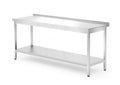 Tavolo a parete con ripiano - bullonato, profondità 700 mm, HENDI, Profi Line, 1800x700x(H)850mm