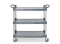 Carrello di servizio in polipropilene a 3 scaffali, grande, AmerBox, 1010x500x(H)960mm