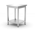 Tavolo centrale con ripiano – bullonato, profondità 600 mm, HENDI, Kitchen Line, 600x600x(H)850mm