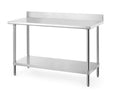 Tavolo da lavoro con alzatina paraschizzi, HENDI, Budget Line, 1400x600x(H)950mm