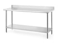 Tavolo da lavoro con alzatina paraschizzi, HENDI, Budget Line, 1200x600x(H)950mm