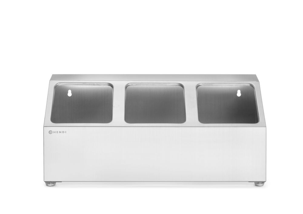 Supporto per contenitore Gastronorm, HENDI, 3 scomparti, 512x245x(H)215mm