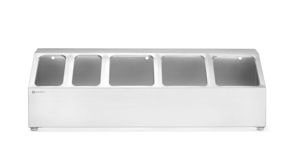 Supporto per contenitore Gastronorm, HENDI, 5 scomparti, 745x245x(H)215mm