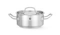 Pentola per stufato bassa - con coperchio, HENDI, Profi Line, 1,5L, ⌀160x(H)75mm