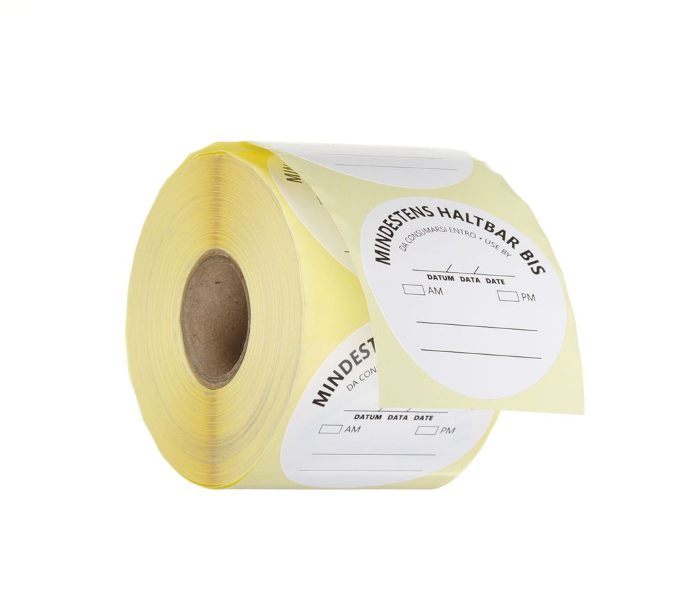Adesivi per la sicurezza alimentare, multiuso, facilmente rimovibili, “USA PRIMA” , HENDI, Bianco, 500 pezzi, ⌀50mm