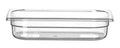 Contenitore Gastronorm 1/3, HENDI, Profi Line, GN 1/3, 2,5L, Trasparente, 325x176x(H)65mm