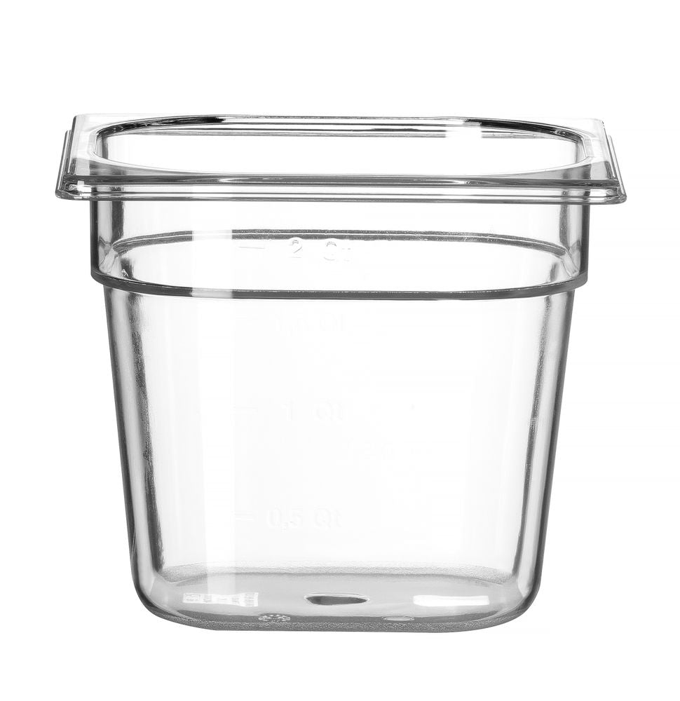 Contenitore Gastronorm 1/6, HENDI, Profi Line, GN 1/6, 2,4L, Trasparente, 176x162x(H)150mm